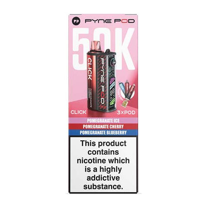 Pyne Pod Click 50K Pomegranate Edition Box on a white background.