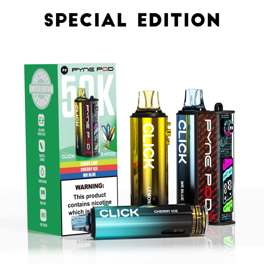 Pyne Pod Open Pyne Pod Click 50K Special Edition (3 Flavours) – Pyne Pod UK