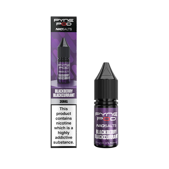 Blackberry Blackcurrant Pyne Pod Nic Salt E-Liquid and Box