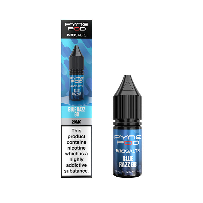 Blue Razz GB Pyne Pod Nic Salt E-Liquid and Box