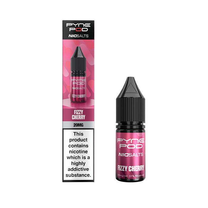 Fizzy Cherry Pyne Pod Nic Salt E-Liquid and Box
