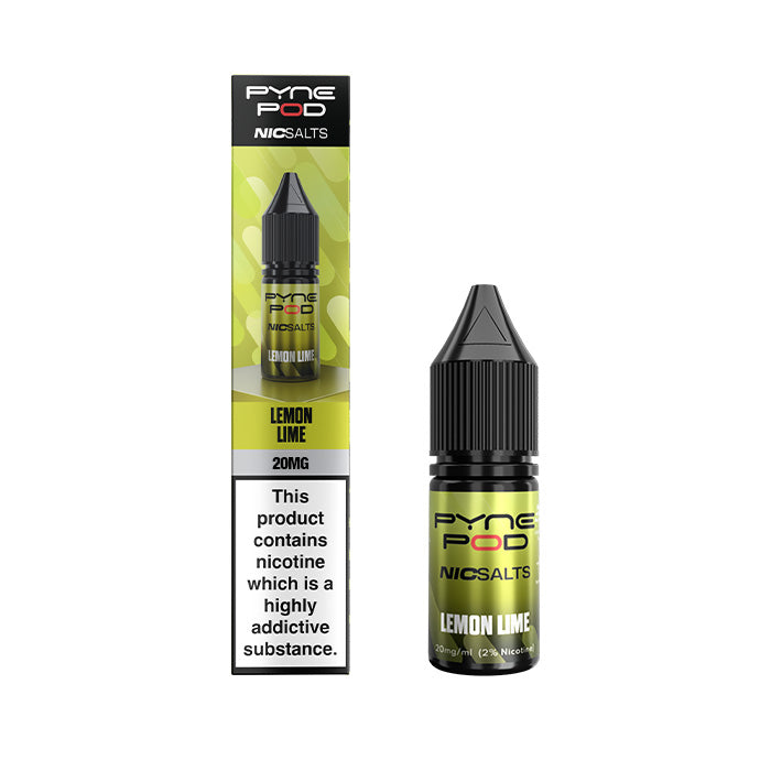 Lemon Lime Pyne Pod Nic Salt E-Liquid and Box