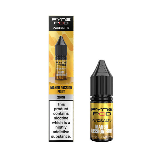 Mango Passion Fruit Pyne Pod Nic Salt E-Liquid and Box