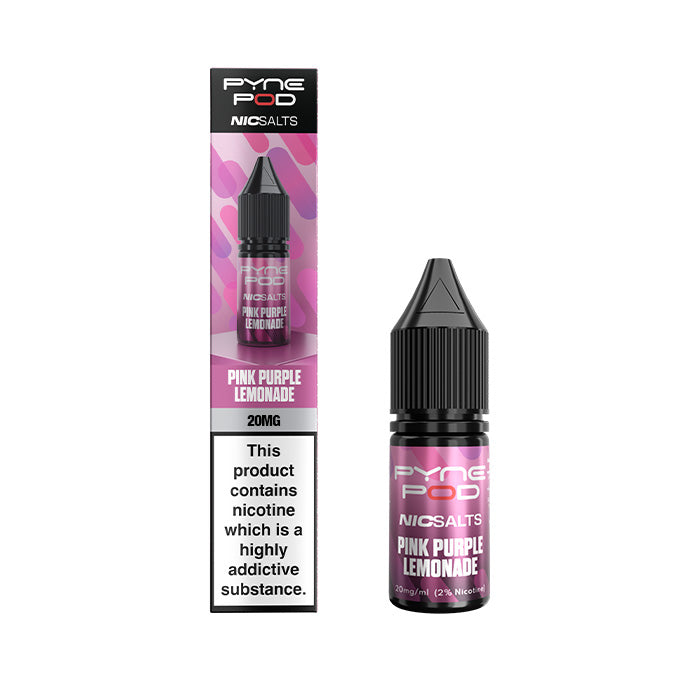 Pink Purple Lemonade Pyne Pod Nic Salt E-Liquid and Box