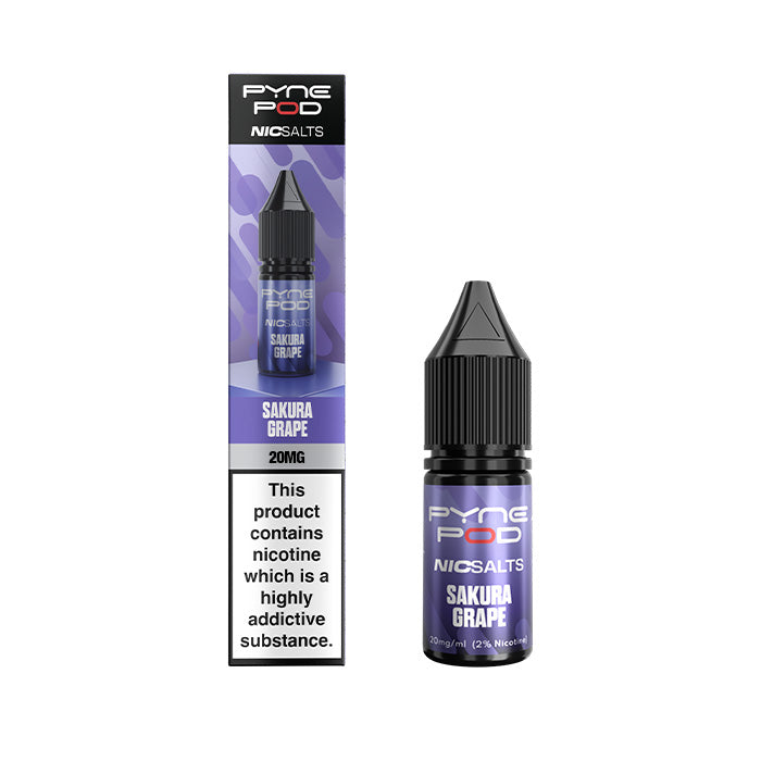 Sakura Grape Pyne Pod Nic Salt E-Liquid and Box